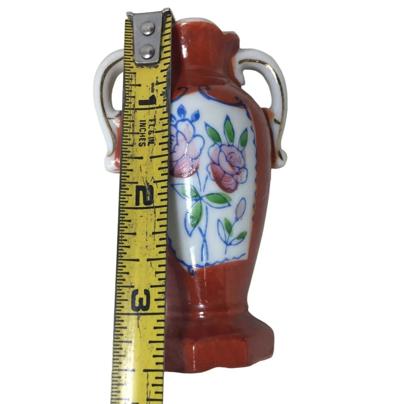 Vintage Small Miniature Set of 3 Handpainted Handled Vases/Toothpick Holders A+ Stuff A+ Stuff