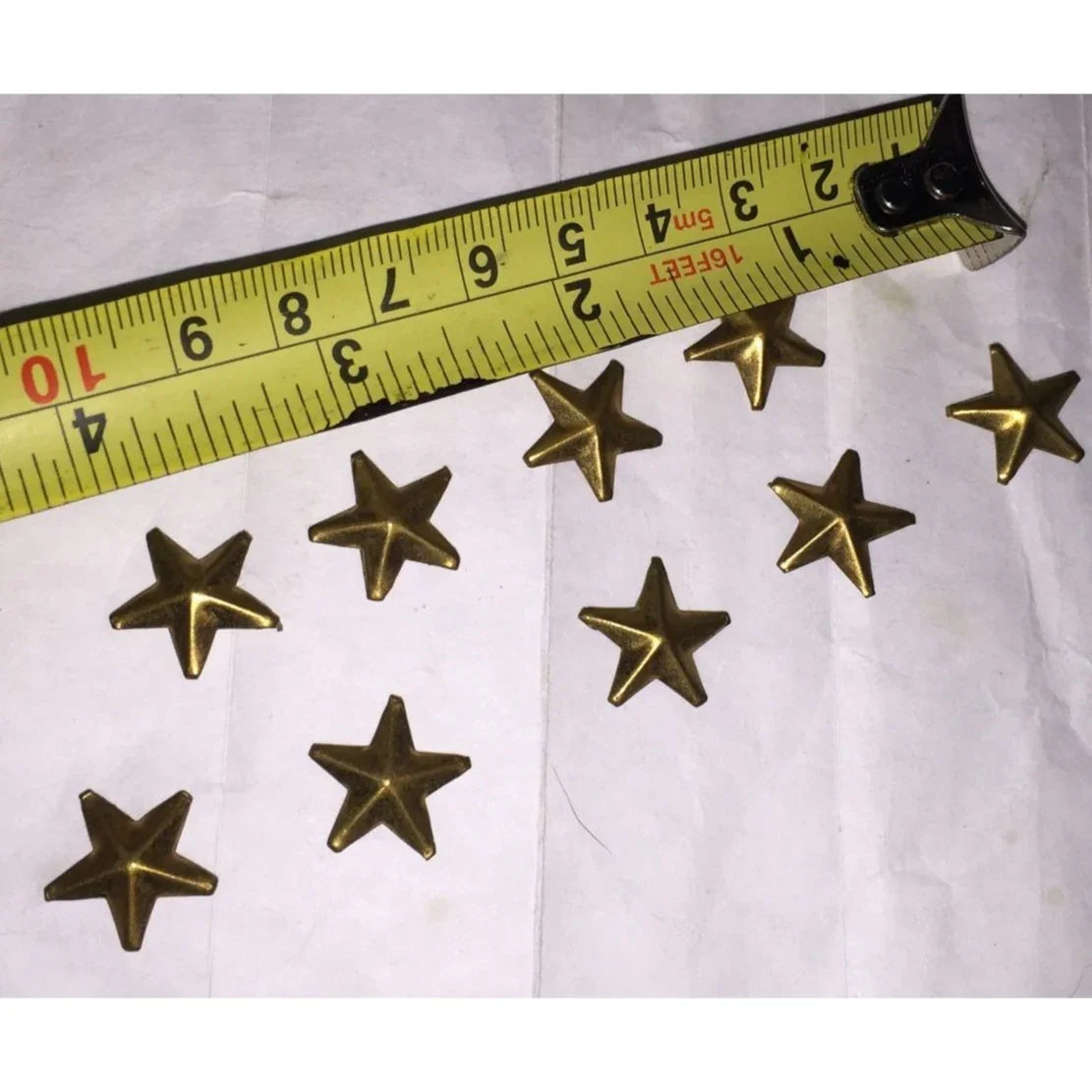 Gold Tone 5 Pointed Stars for Military Uniform (9) - A+ Stuff