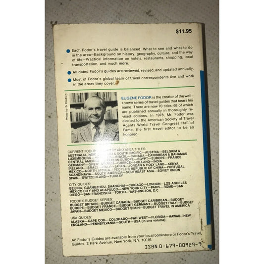 Fodor's Israel 1983 Vintage Book by Douglas Dickins - A+ Stuff