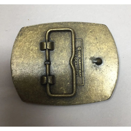 Mens Vintage Gold Belt Buckle Handyman Club of America Life Member - A+ Stuff