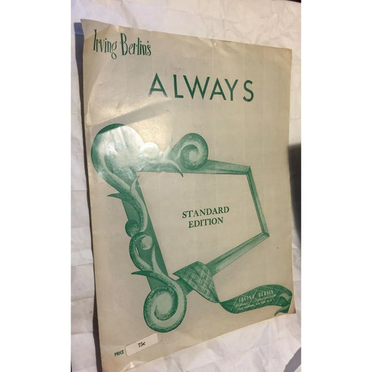 Vintage Sheet Music "Always" Written by Irving Berlin 1925 - A+ Stuff