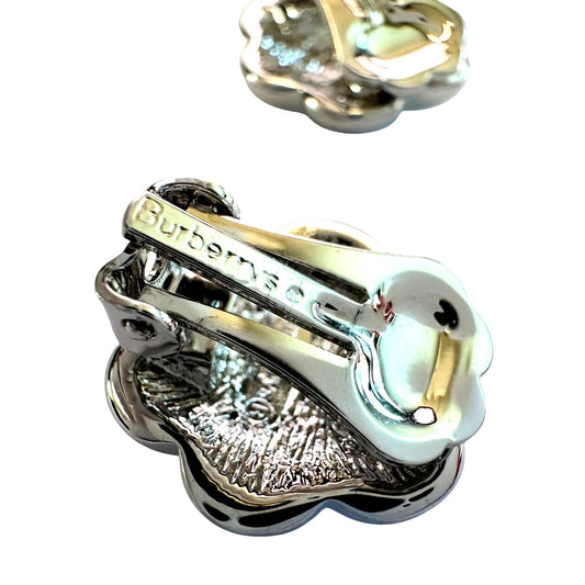 Burberry Nova Check Flower Clip-On Earrings - Vintage Burberrys