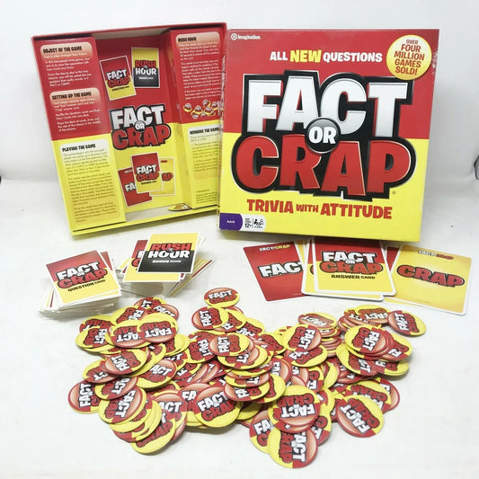 FACT or CRAP Game TRIVIA With Attitude Board Game - Game Night 12 & Up - Imagination - Trivia Game - A+ Stuff