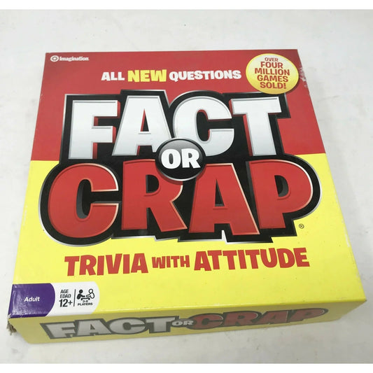 FACT or CRAP Game TRIVIA With Attitude Board Game - Game Night 12 & Up - Imagination - Trivia Game - A+ Stuff