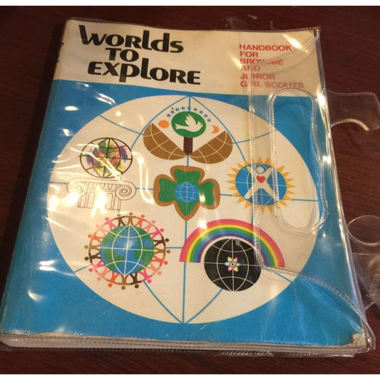 Vintage Worlds to Explore Handbook for Brownie & Junior Girl Scouts Book - A+ Stuff