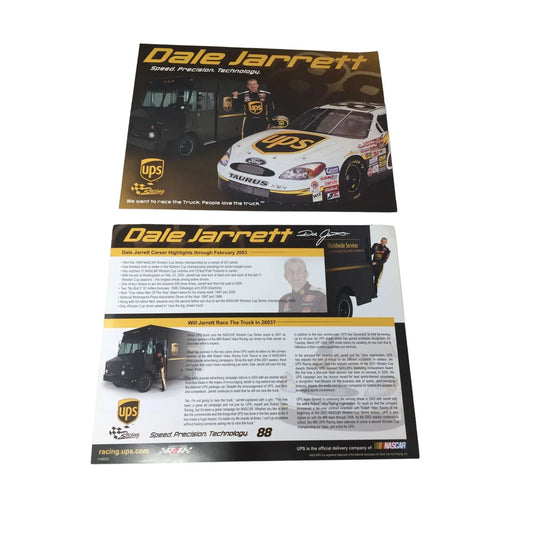 Vintage NASCAR DALE JARRETT #88 CAR UPS Poster Print Ads (2) A+ Stuff A+ Stuff