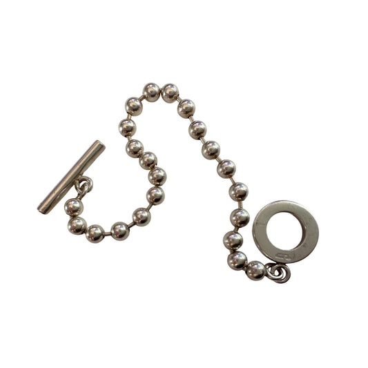 Gucci Sterling Silver Ball Chain Bracelet