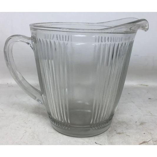 Vintage Antique Ekco Chicago Clear Glass Ribbed Juice Cocktail Pitcher A+ Stuff A+ Stuff