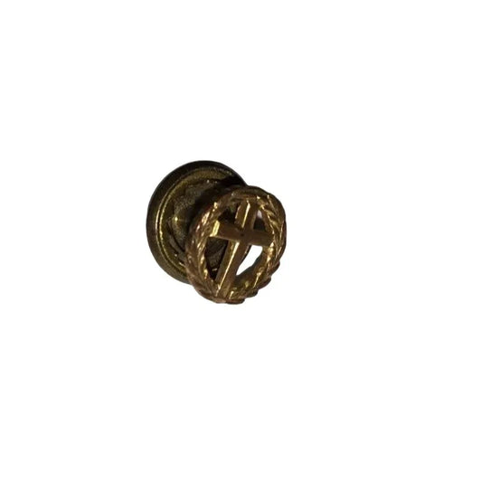 Vintage Small Gold Tone Cross Lapel Pin - A+ Stuff