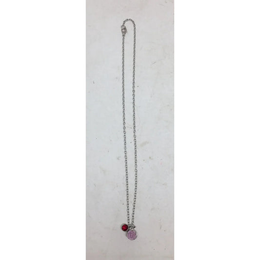 Women's/ Girl's Necklace with Pink Rose and Red Circle Rhinestone Pendants A+ Stuff A+ Stuff