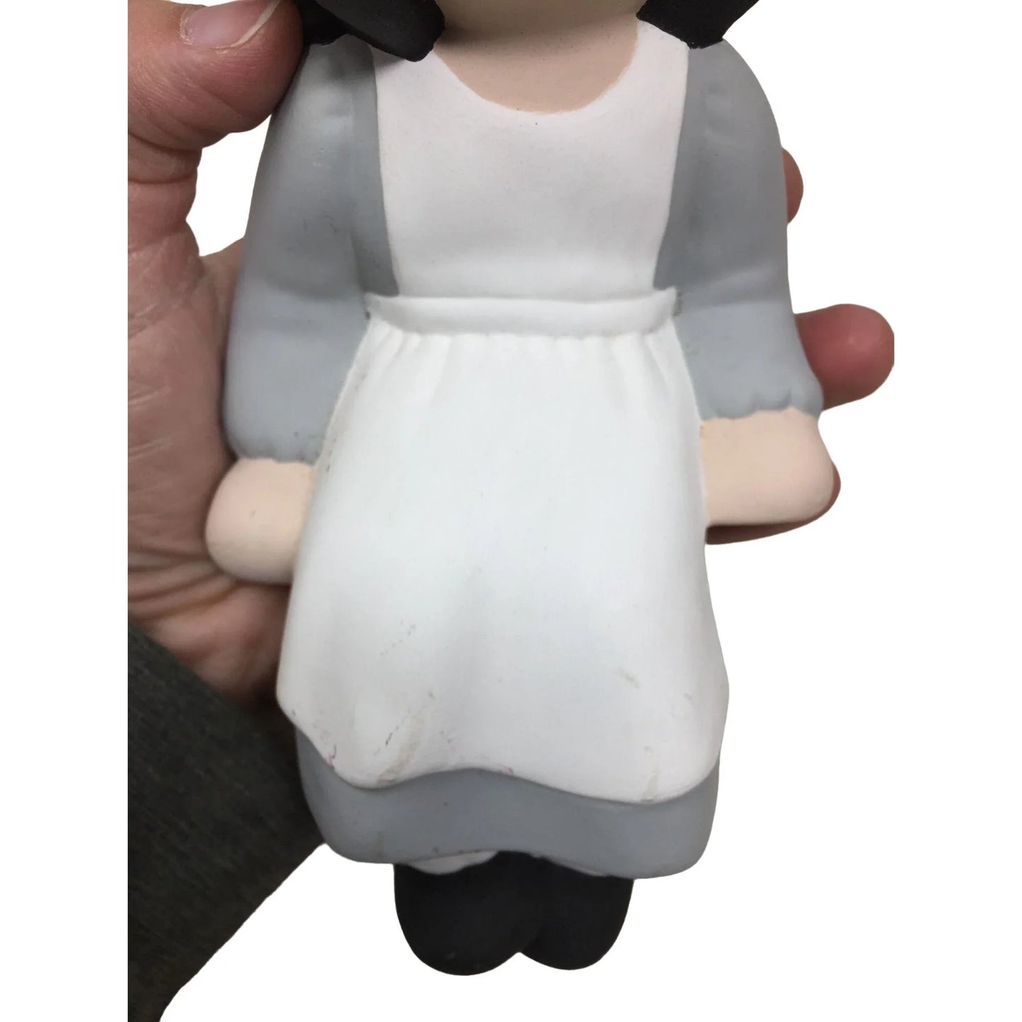 Ceramic Shelf Sitting Amish Woman/Girl Wearing Dress and Mennonite/bonnet on head-Can be painted or keep as is! A+ Stuff A+ Stuff
