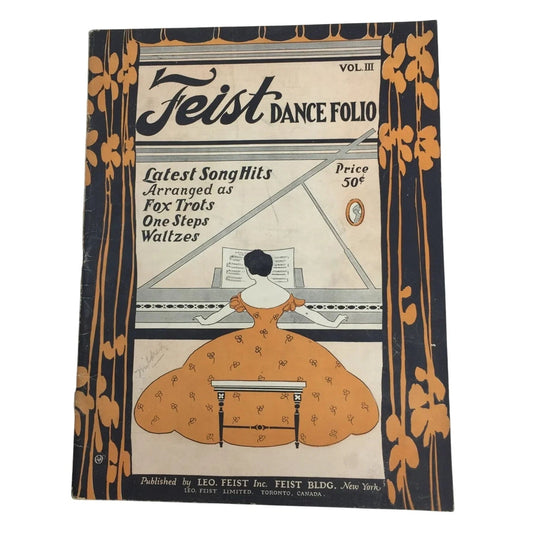 Feist Dance Folio (Vol. 3) latest song hits Arranged by Fox Trots One Step Waltzes - A+ Stuff - SHEET MUSIC - A+ Stuff