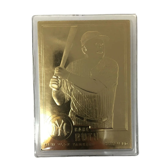 Vintage Collectible Babe Ruth New York Yankees Gold Baseball Card - A+ Stuff