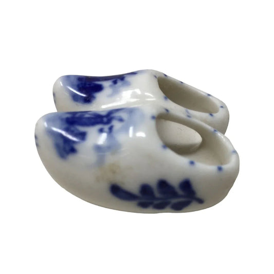 Vintage Miniature Blue and White Pair of Dutch Clogs Refrigerator Magnet A+ Stuff A+ Stuff