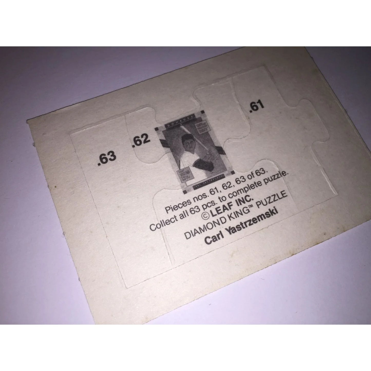 Vintage Baseball Diamond King Puzzle- Carl Yastrzemski - A+ Stuff