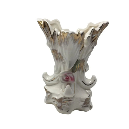 Vintage Collectible Empress Porcelain Gold Trimmed Rosebud Vase - A+ Stuff