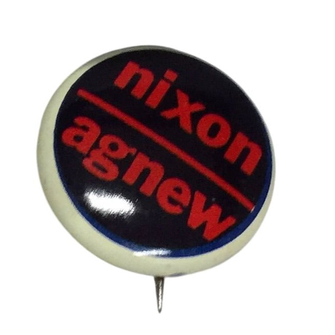 Vintage 1968 Nixon Agnew Presidential Campaign Pinback Button Political Memorabilia Richard Nixon A+ Stuff pin