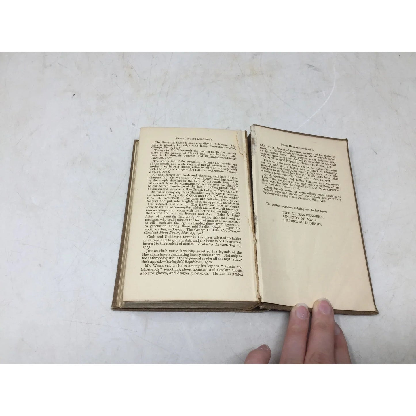 first edition hardcover copy of Legends of Old Honolulu by W. D. Westervelt. - unbranded - Vintage Books - A+ Stuff