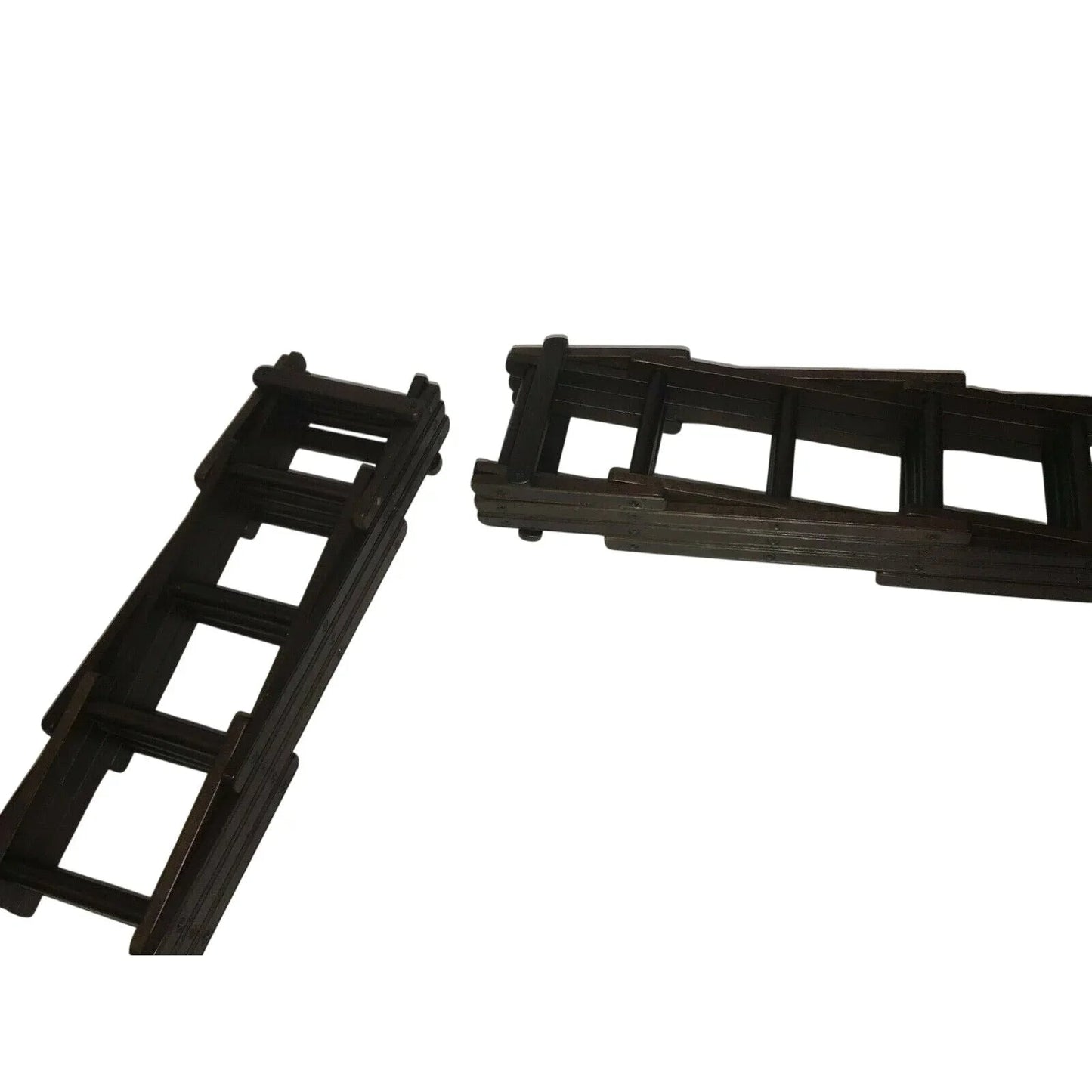 Foldable Dark Wood Accordian Wine Racks - Set of 2 Countertop Bottle Holders - Unbranded - A+ Stuff