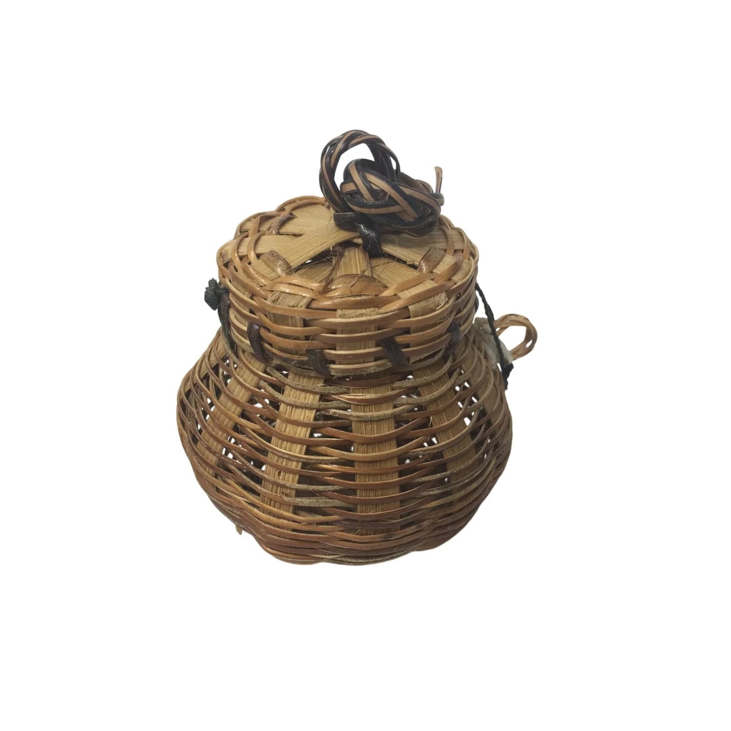 Four (4) Small Brown Handmade Wicker Baskets - A+ Stuff - Collectibles - A+ Stuff