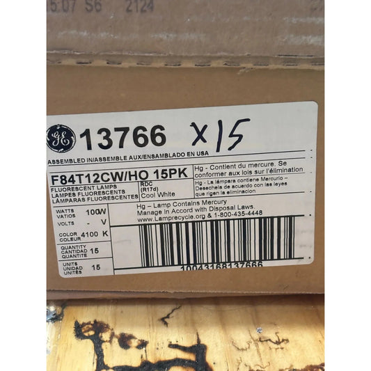 GE 13766 - F84T12/CW/HO - High Output T12s - CASE - 15 Bulbs - GENERAL ELECTRIC - Light Bulb - A+ Stuff