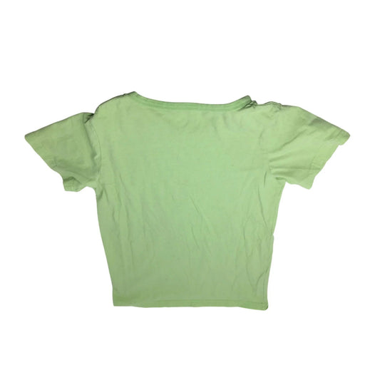 Girl's Green Short Sleeve Tee Shirt with a Flower on the front - A+ Stuff - Shirts & Tops - A+ Stuff