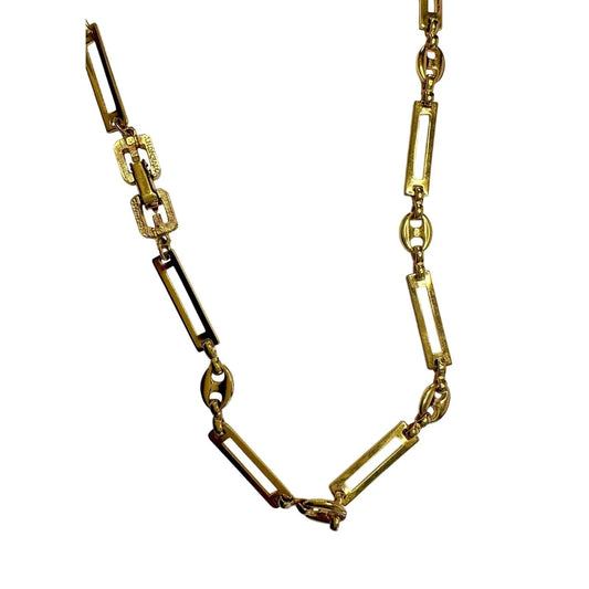 Givenchy Necklace with Unique Flat Rectangle Links - Givenchy - Necklace - A+ Stuff