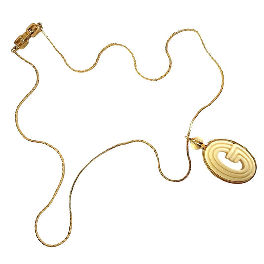 Givenchy Vintage Resin G Pendant Necklace - Givenchy - Necklace with Pendant - A+ Stuff