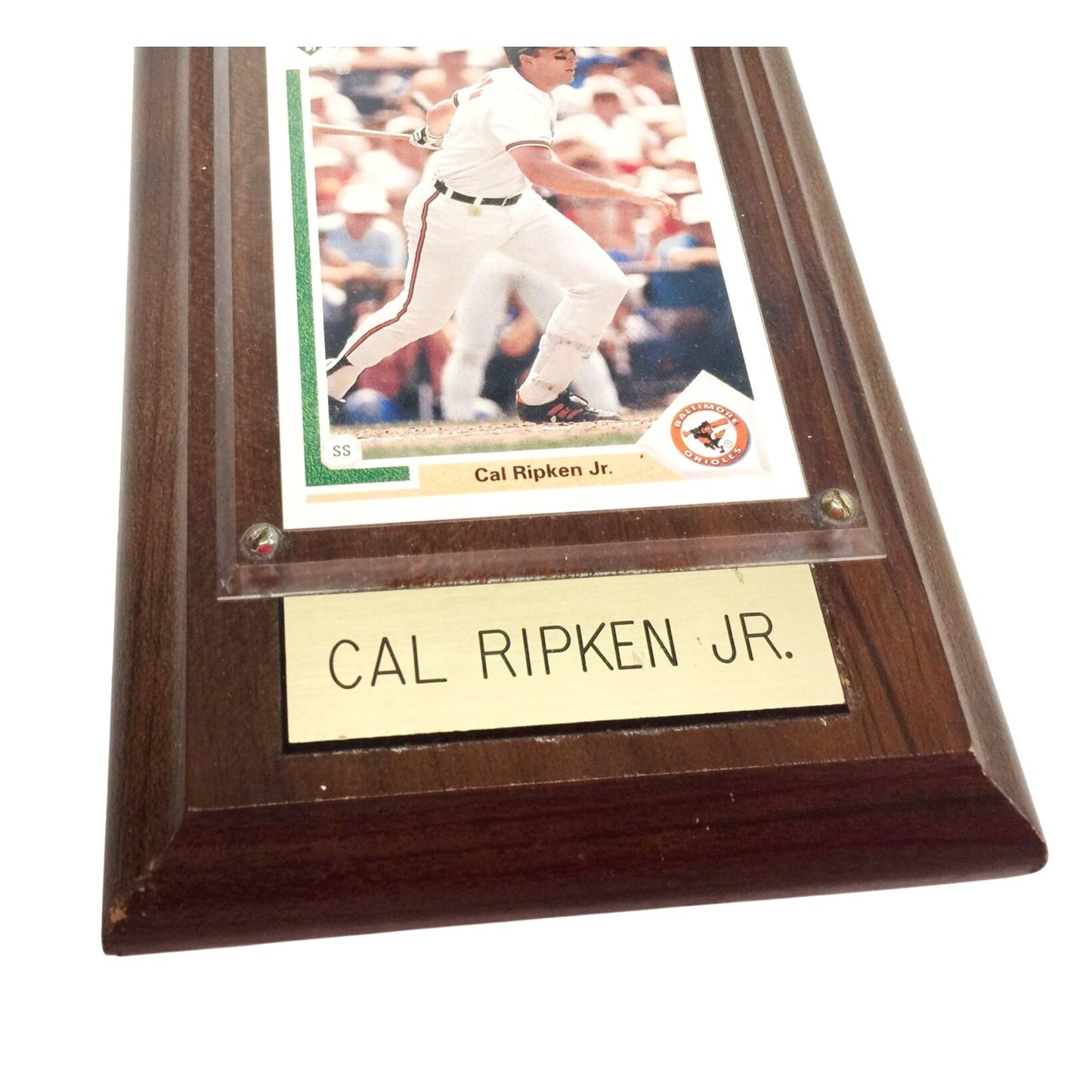 CAL RIPKEN JR 1991 Upper Deck Orioles Card Mounted in Wood Plaque with Nameplate