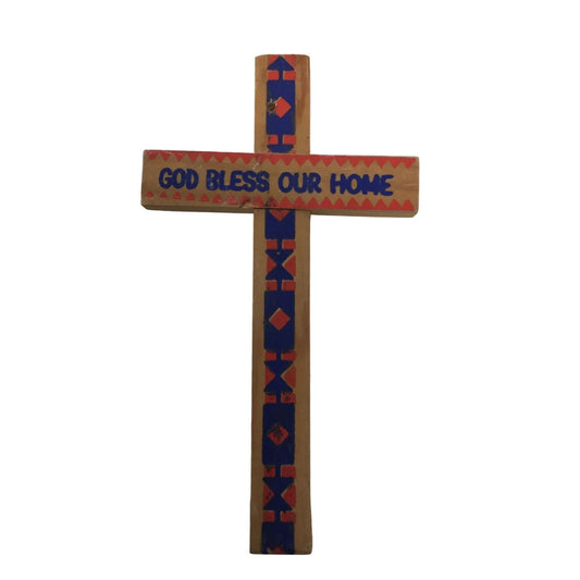 God Bless Our Home Miniature Wooden Cross - A+ Stuff - Religious Items - A+ Stuff