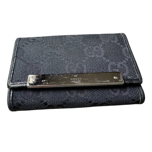Gucci Black GG Canvas and Leather Trifold Key Holder (6 Keys) - Gucci - Keyholder - A+ Stuff