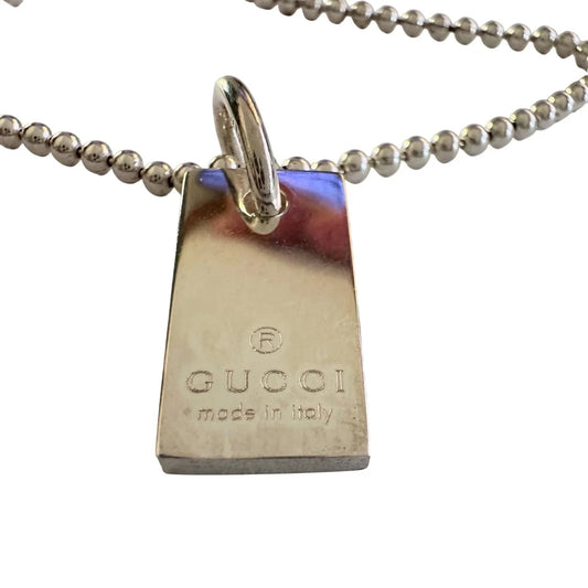 Gucci Silver Bar Logo Ball Chain Bracelet - Gucci - bracelet - A+ Stuff