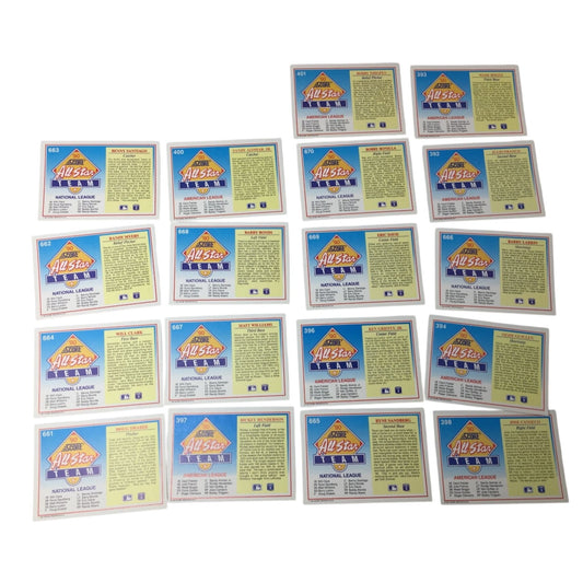 Vintage 1990 Bundle of Score All Star Baseball Cards (18 cards total)