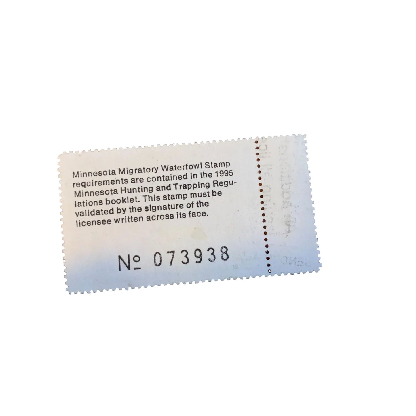 Vintage 1995 Migratory Waterfowl Stamp Minnesota Department of Natural Resources - A+ Stuff