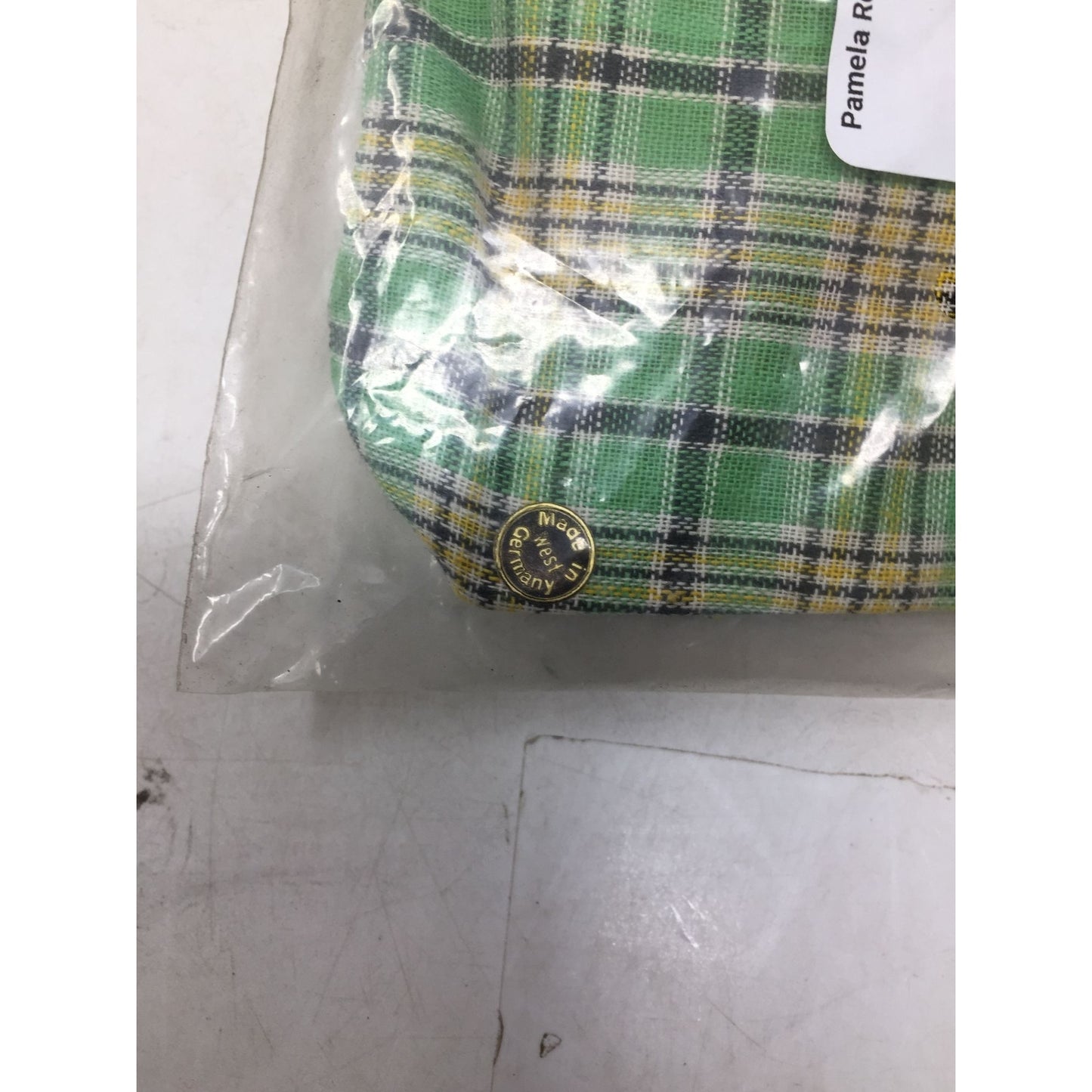 Vintage Hand Puppet - Man Wearing Green Plaid Outfit with Red Bow/tie