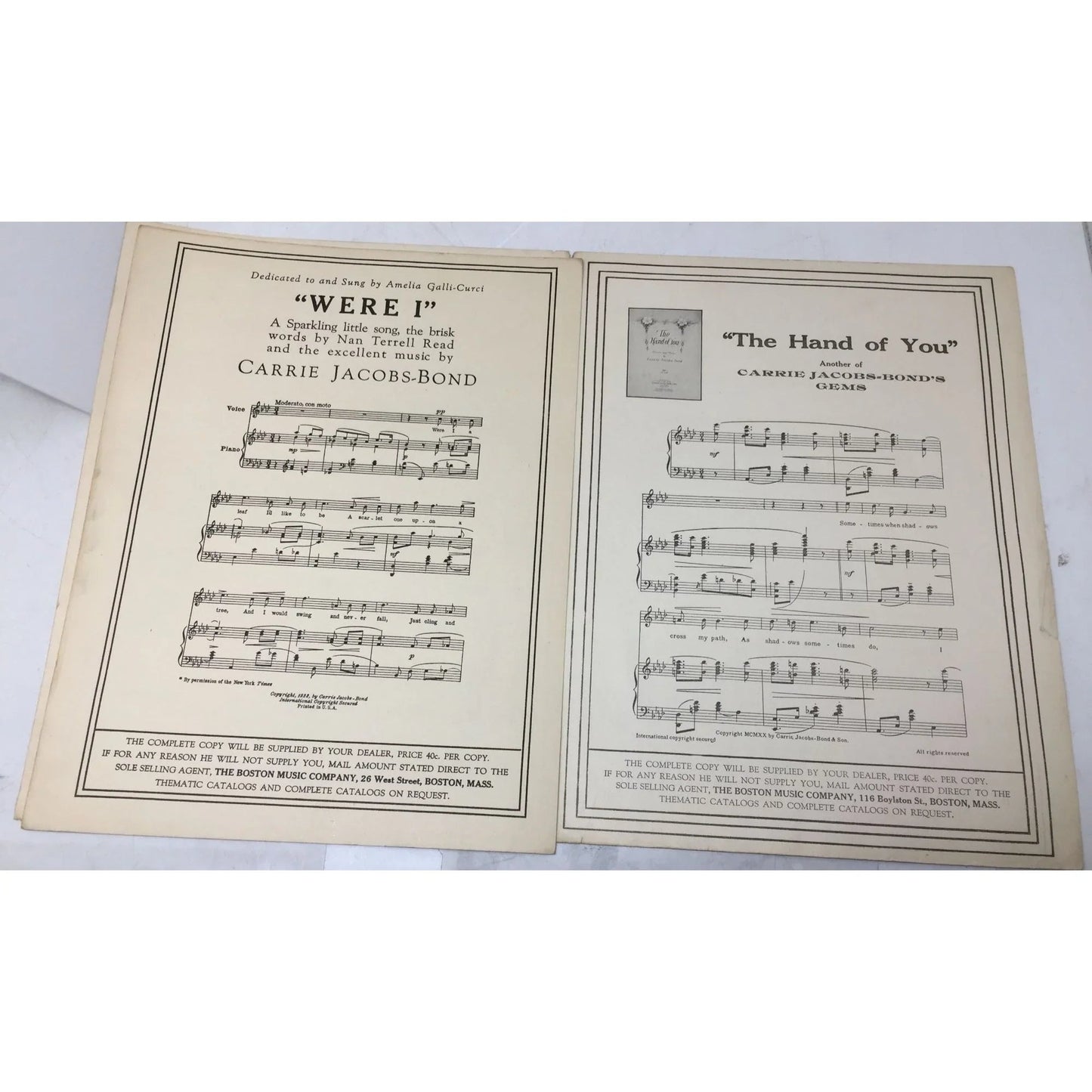 ''I Love You Truly'' From Seven Songs by Carrie Jacobs Bond - A+ Stuff - SHEET MUSIC - A+ Stuff