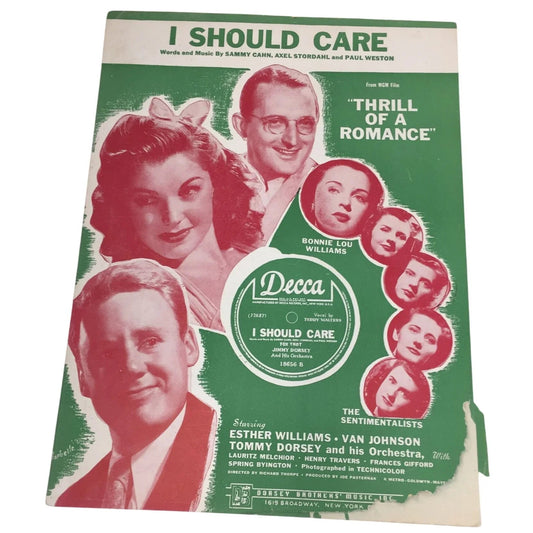 ''I SHOULD CARE'' VINTAGE SHEET MUSIC - A+ Stuff - SHEET MUSIC - A+ Stuff