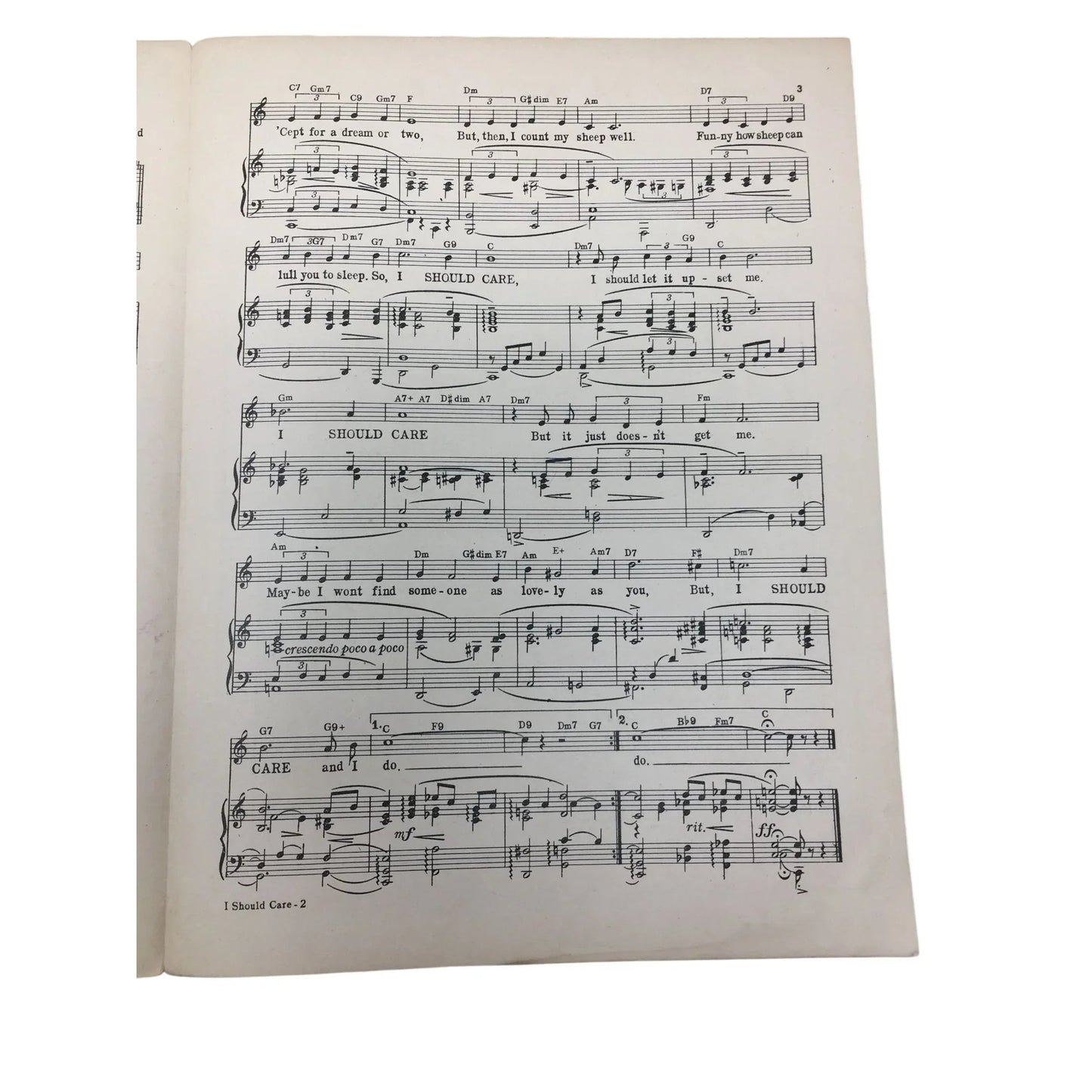 ''I SHOULD CARE'' VINTAGE SHEET MUSIC - A+ Stuff - SHEET MUSIC - A+ Stuff