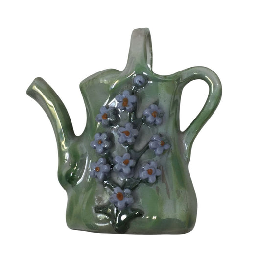 Vintage Antique Miniature Green German Water can Vase