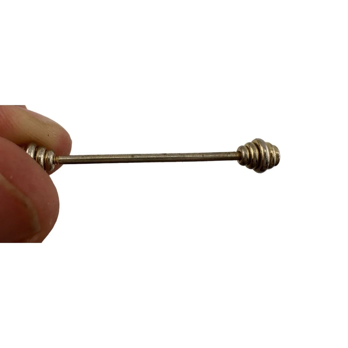 Vintage Silver Toned Men's Collar Bar Tie Pin - about 1.5'' long - A+ Stuff