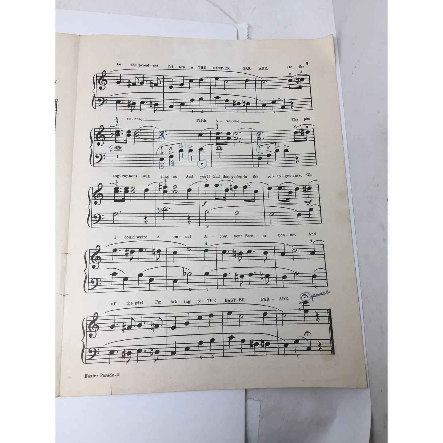 ''Irving Berlin's Easter Parade Children's Edition'' Vintage Sheet Music - Irving Berlin music corporation - SHEET MUSIC - A+ Stuff