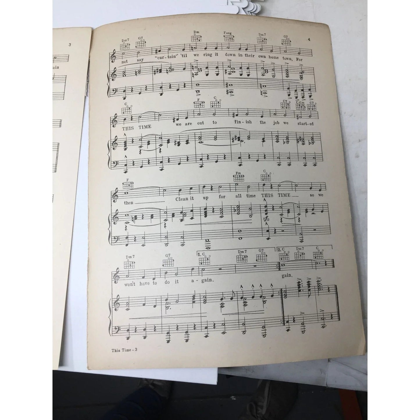 Irving Berlin's ''THIS TIME'' Vintage 1942 Sheet Music - A+ Stuff - SHEET MUSIC - A+ Stuff