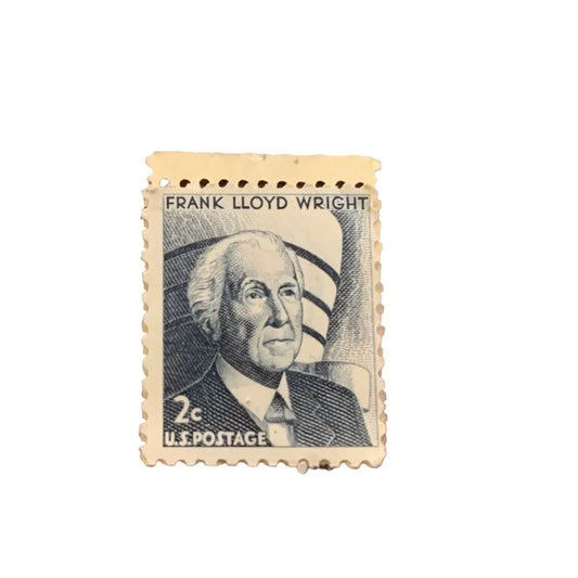 Vintage Frank Lloyd Wright 2 Cent Collectible Postage Stamps (2) - A+ Stuff
