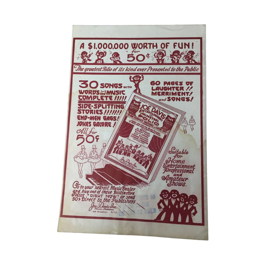 Joe Davis' Folio of Stephen C Foster's Famous Songs - A+ Stuff - SHEET MUSIC - A+ Stuff