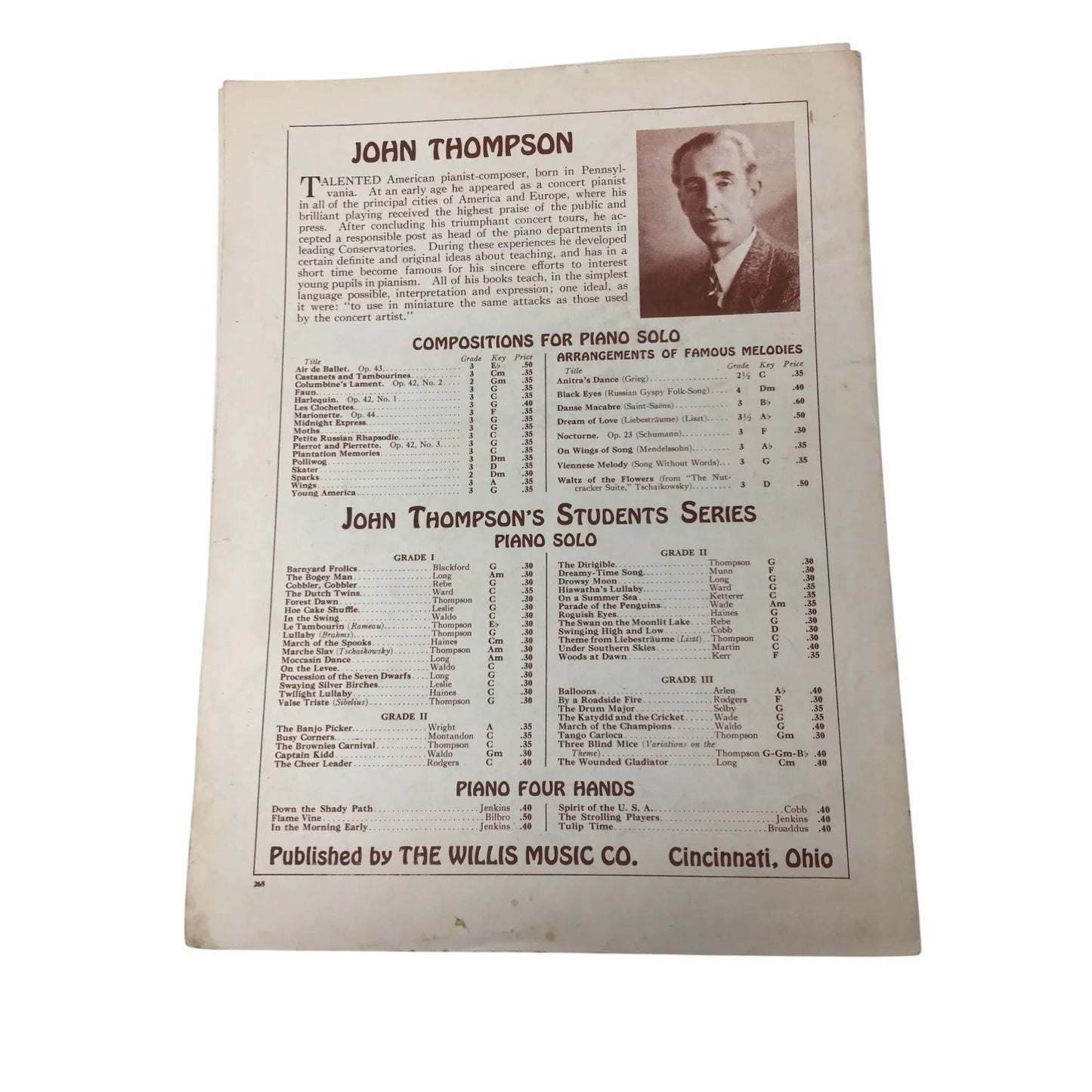 John Thompson's Students Series for the Piano ''Day Dreams'' - A+ Stuff - SHEET MUSIC - A+ Stuff