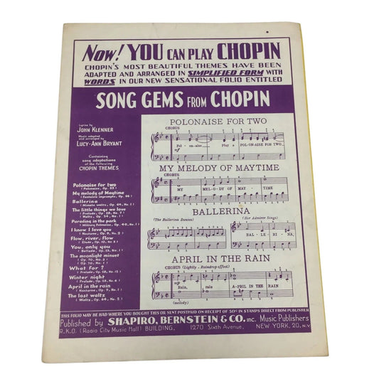 "Just A Little Fond Affection" By Elton Box, Desmond Cox, Lewis Ilda - A+ Stuff - SHEET MUSIC - A+ Stuff