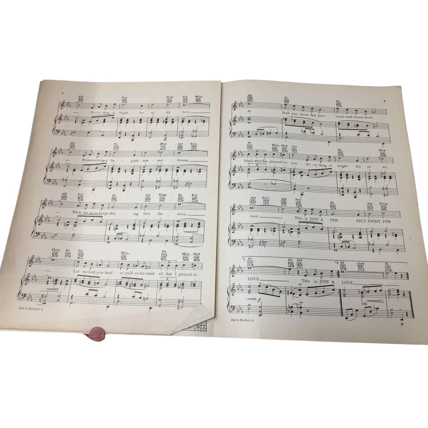 ''Just A Perfect Night For Love'' by Dave Oppenheim, Teddy Powell, Ab Lyman - A+ Stuff - SHEET MUSIC - A+ Stuff