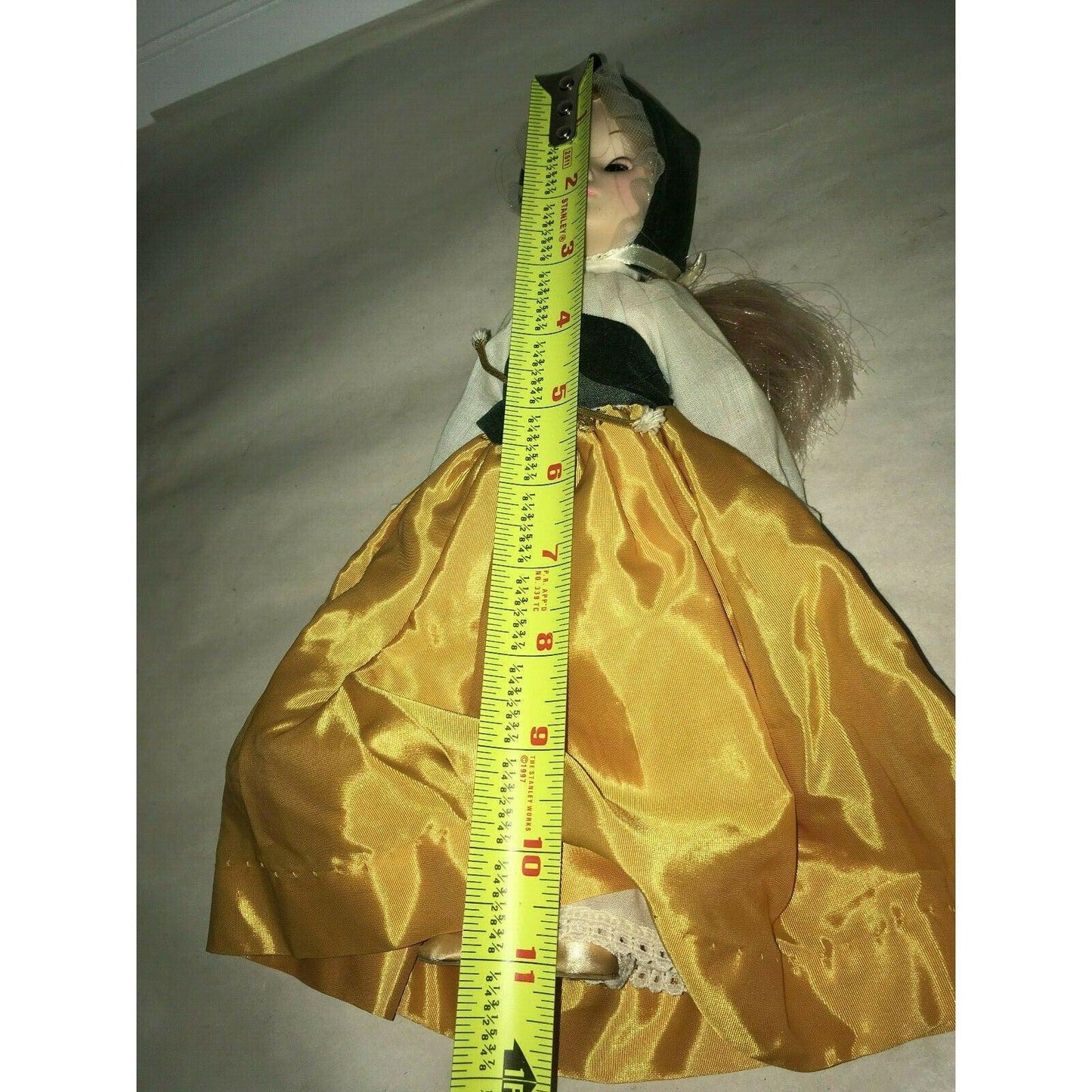 Long Haired Porcelain Doll in Cultural Dress - 11" Tall - Eyes open/close Unbranded A+ Stuff Dolls