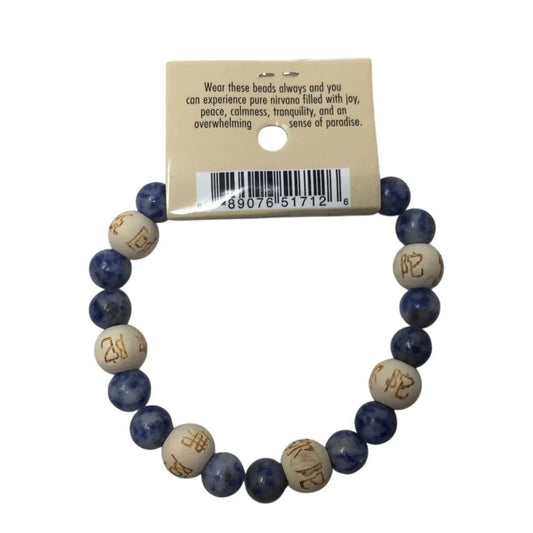 Karmalogy Lucky Karma Beads Blue Sodalite Peace & Joy Nirvana Bracelet NWT - A+ Stuff - Bracelet - A+ Stuff