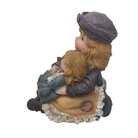 K's Collection Little Girl Holding a doll Statue/Figurine - k's collection - Figurines - A+ Stuff